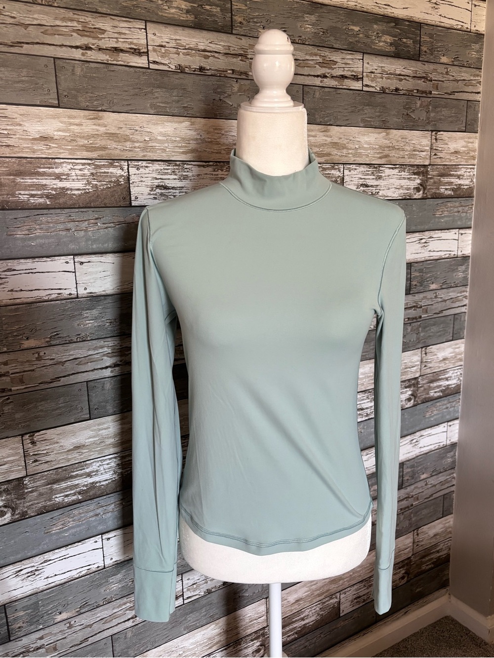 Offline by Aerie Mock Neck Soft Active Knit Long Sleeve/Base Layer Womens S